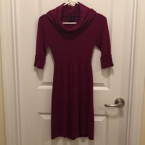 Magenta Colored Sweater Dress